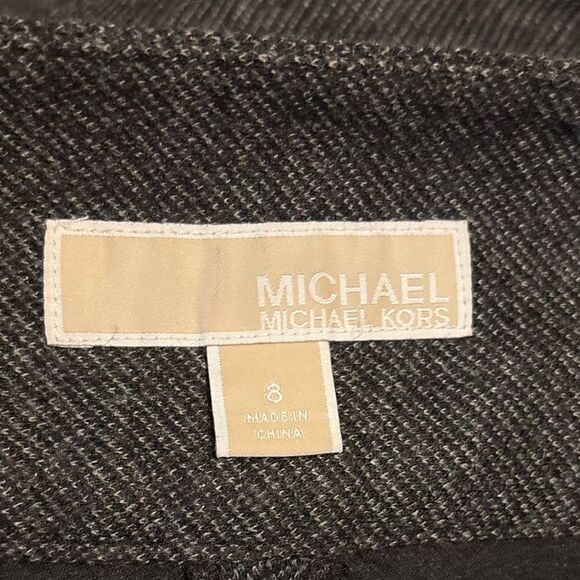 Michael Kors Office Siren Corpcore Grey Mid Rise Wool Blend Flared Pants Size 8 - Picture 4 of 11
